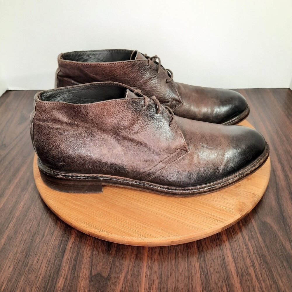 To Boot New York Mens Size 10 Chukka Boots Brown Leather Adam Derrick Italy